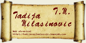 Tadija Milašinović vizit kartica